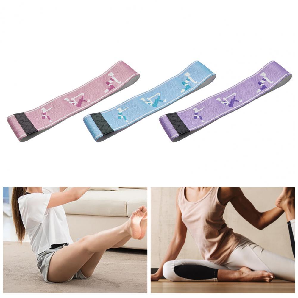 KTX-060051 Elastic Fitness Resistance Band - Polyester Fiber Tension Rope in Purple and Pink, Sizes S & M