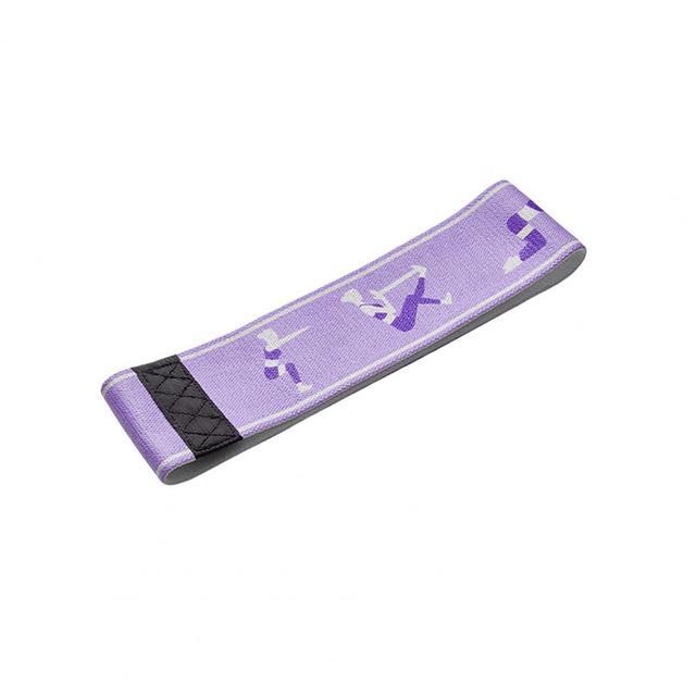 KTX-060051 Elastic Fitness Resistance Band - Polyester Fiber Tension Rope in Purple and Pink, Sizes S & M
