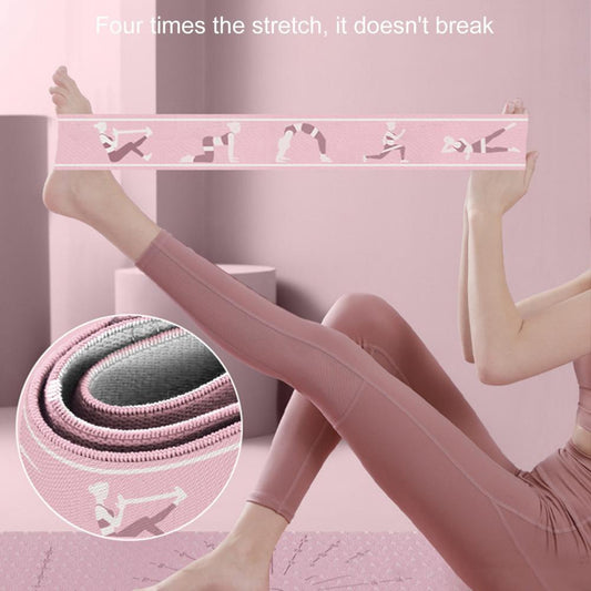 KTX-060051 Elastic Fitness Resistance Band - Polyester Fiber Tension Rope in Purple and Pink, Sizes S & M