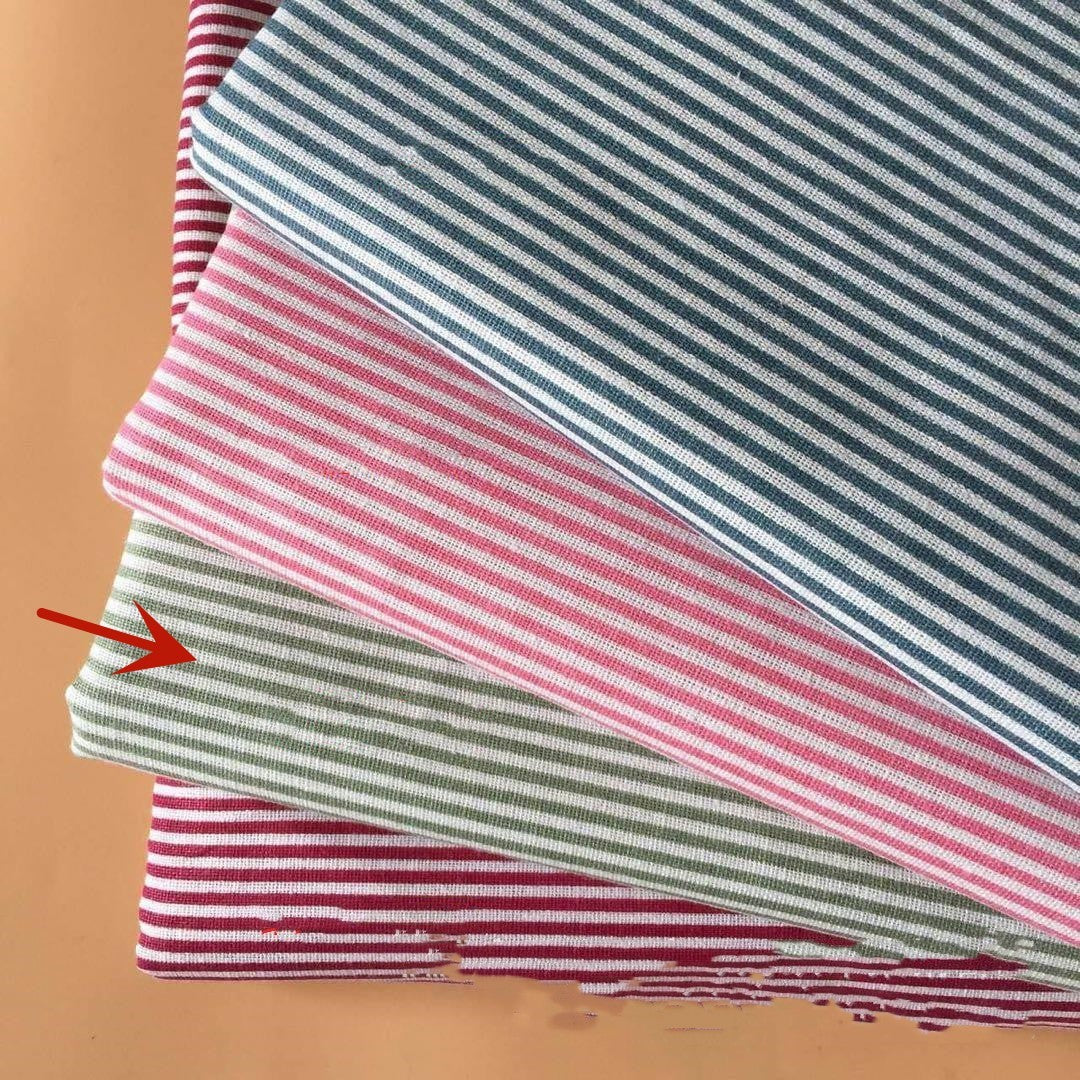 KTX-060563 Linen Cotton Blend Printed Fabric in Geometric Patterns - Multiple Color Options Available