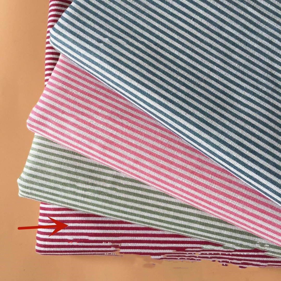 KTX-060563 Linen Cotton Blend Printed Fabric in Geometric Patterns - Multiple Color Options Available