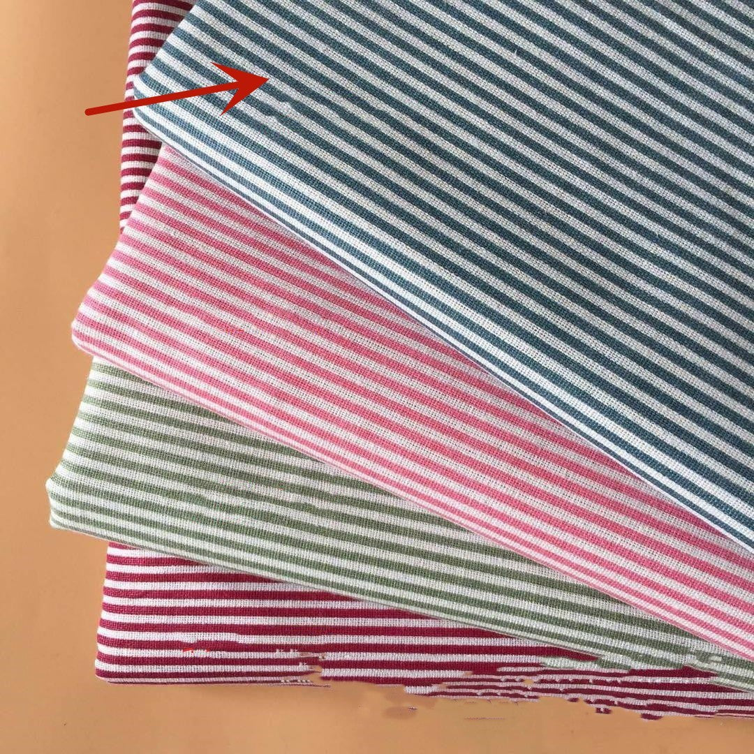 KTX-060563 Linen Cotton Blend Printed Fabric in Geometric Patterns - Multiple Color Options Available