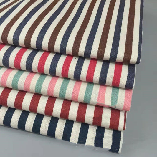 KTX-060563 Linen Cotton Blend Printed Fabric in Geometric Patterns - Multiple Color Options Available