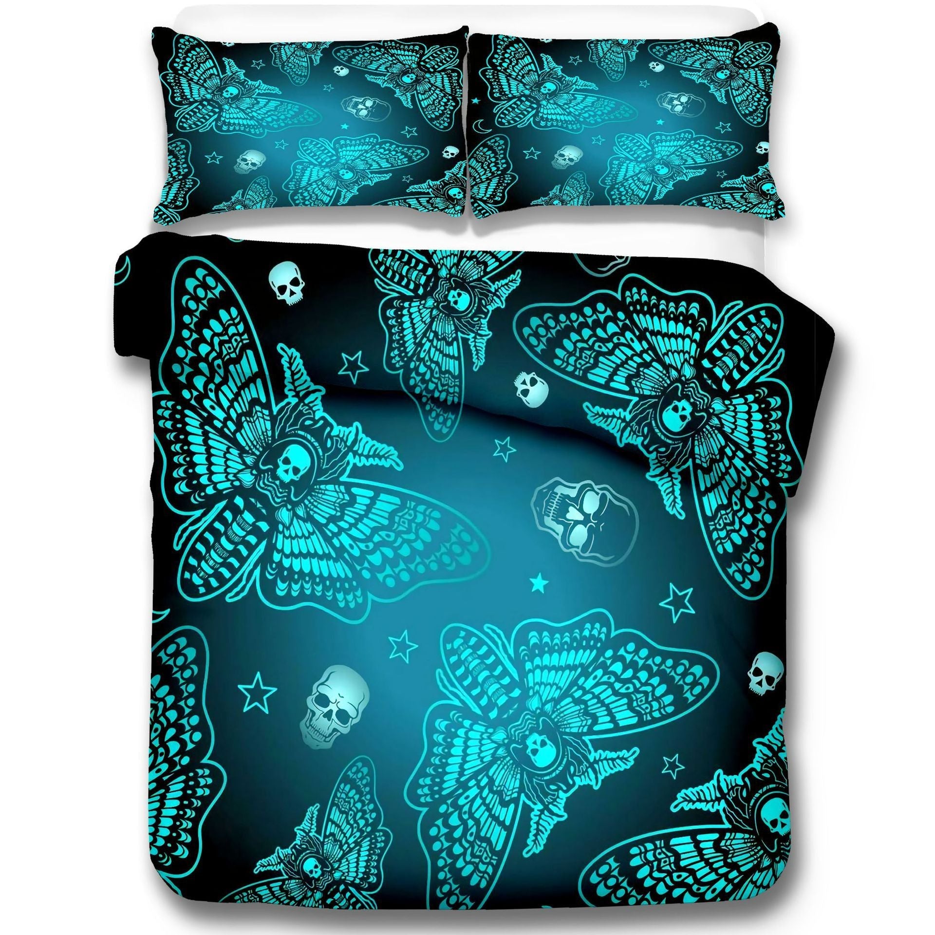 KTX-060563 Skeleton Moth 3D Printed Decorative Set - Three-Piece Collection in Multiple Sizes