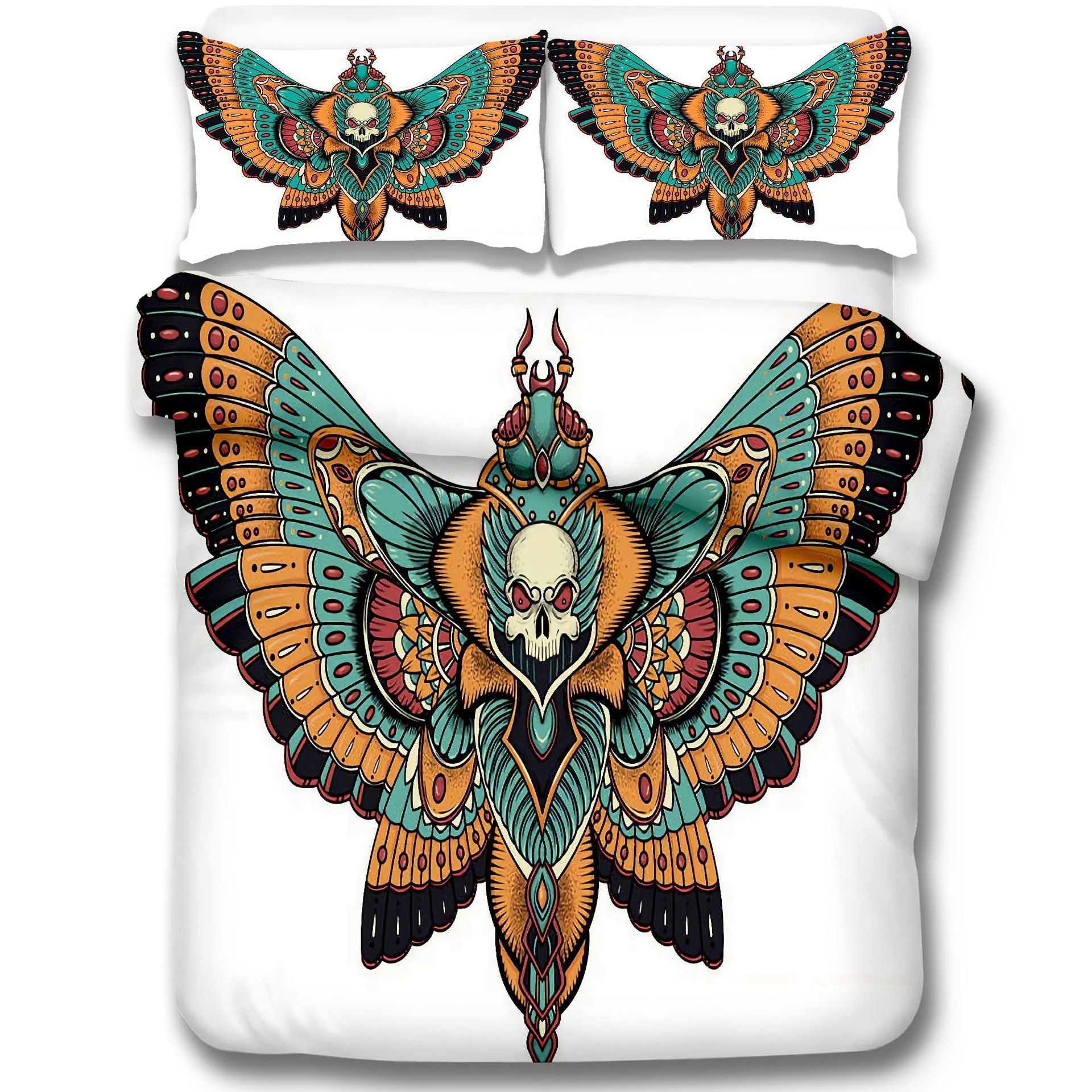 KTX-060563 Skeleton Moth 3D Printed Decorative Set - Three-Piece Collection in Multiple Sizes