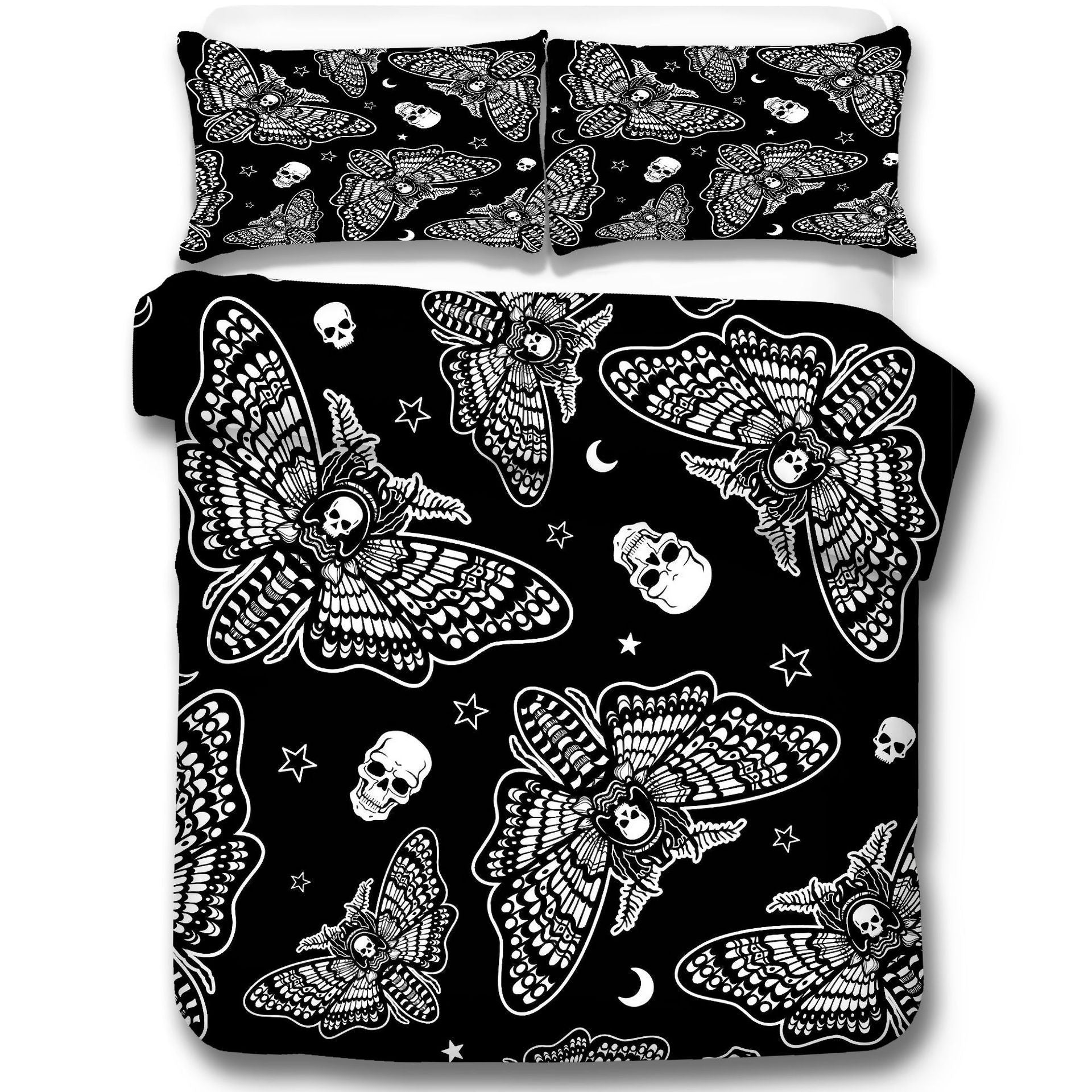 KTX-060563 Skeleton Moth 3D Printed Decorative Set - Three-Piece Collection in Multiple Sizes