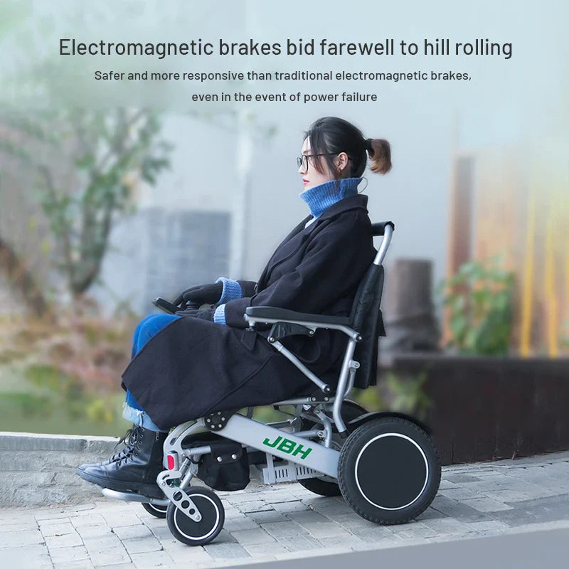 KTX-060755 Electric Wheelchair with 500W Dual Motors, Removable Lithium Battery, and Front Wheel Shock Absorption