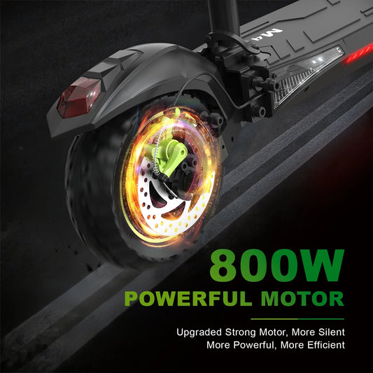 KTX-060755 Foldable Electric Scooter with 800W Motor, 30-45km Range, Dual Suspension, App Control, LED Lights