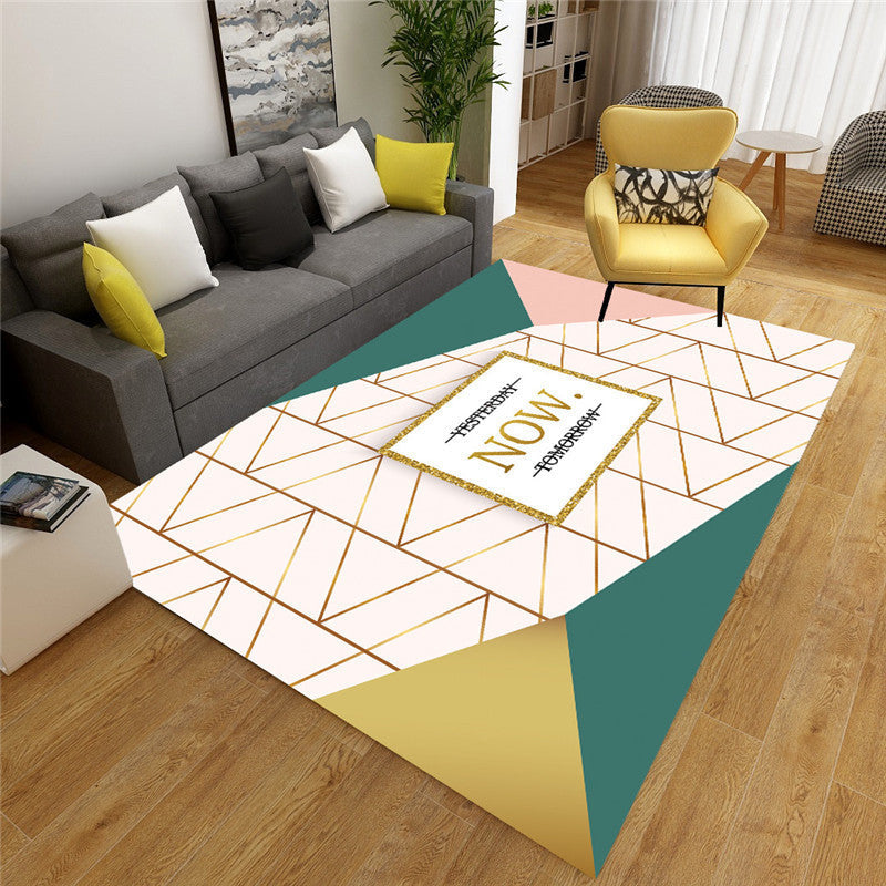 KTX-061587 Nordic Light Printed Geometric Carpet Mat - 400mm x 600mm, Machine Washable, Available in Multiple Styles