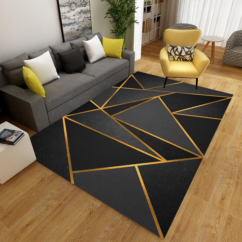 KTX-061587 Nordic Light Printed Geometric Carpet Mat - 400mm x 600mm, Machine Washable, Available in Multiple Styles