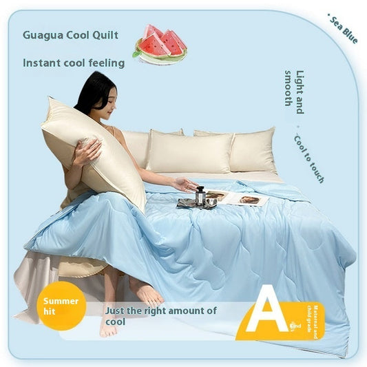 KTX-062035 Cool Silk Summer Quilt - Airable Spandex Blanket, Machine Washable, Available in Multiple Sizes and Colors