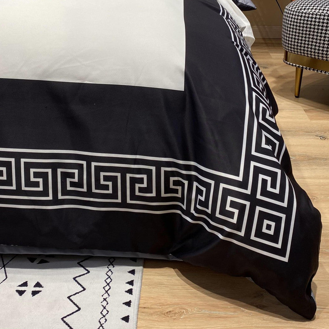 KTX-062867 Silk Cotton Nordic-Style 4-Piece Bedding Set with Modal Quilt Cover