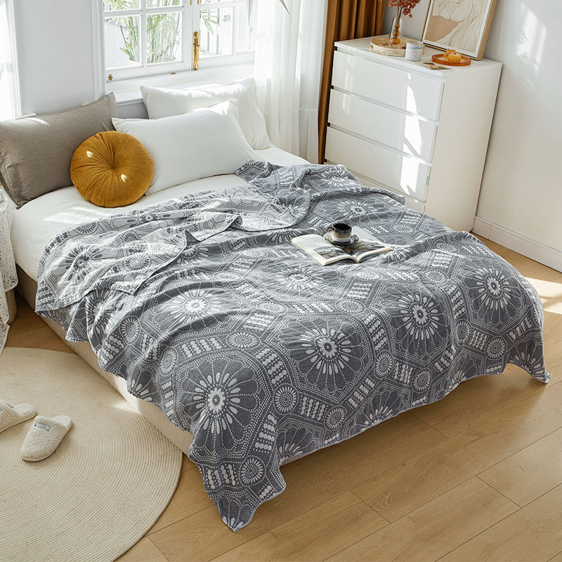 KTX-062867 Terry Quilted Soft Cotton Quilt in Various Colors and Patterns - Double Thin Design, 150cm x 200cm, 200cm x 230cm