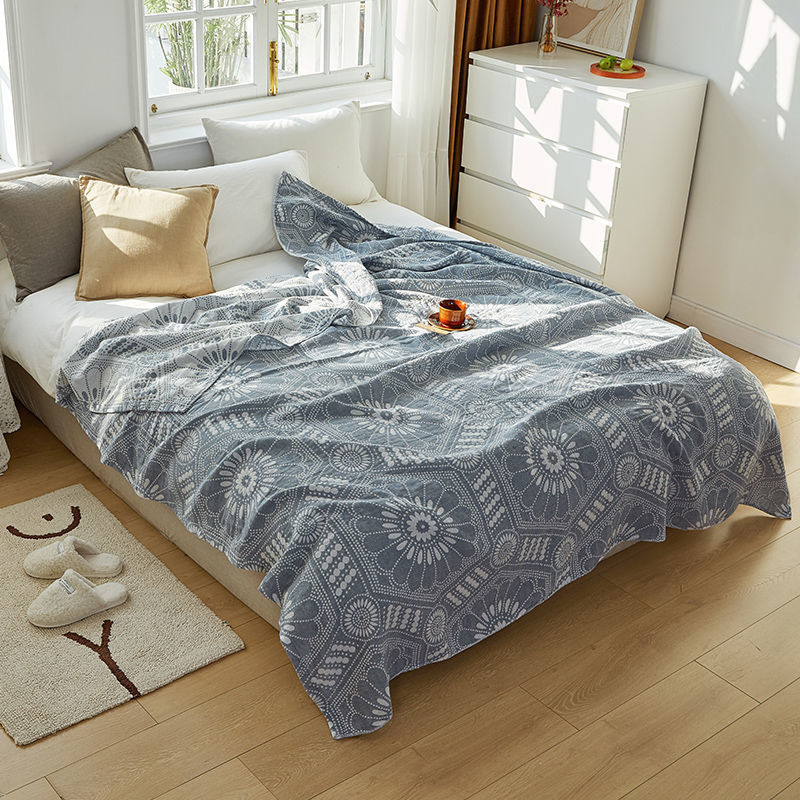 KTX-062867 Terry Quilted Soft Cotton Quilt in Various Colors and Patterns - Double Thin Design, 150cm x 200cm, 200cm x 230cm