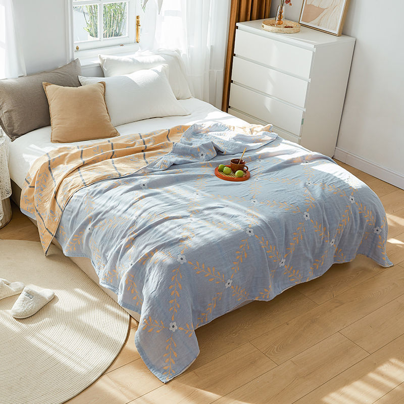 KTX-062867 Terry Quilted Soft Cotton Quilt in Various Colors and Patterns - Double Thin Design, 150cm x 200cm, 200cm x 230cm