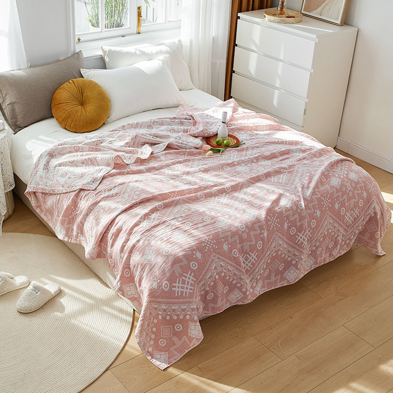 KTX-062867 Terry Quilted Soft Cotton Quilt in Various Colors and Patterns - Double Thin Design, 150cm x 200cm, 200cm x 230cm