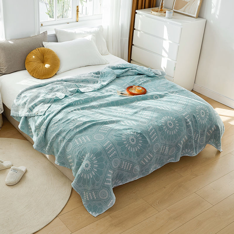 KTX-062867 Terry Quilted Soft Cotton Quilt in Various Colors and Patterns - Double Thin Design, 150cm x 200cm, 200cm x 230cm