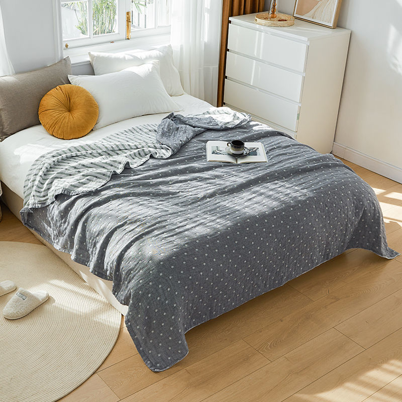 KTX-062867 Terry Quilted Soft Cotton Quilt in Various Colors and Patterns - Double Thin Design, 150cm x 200cm, 200cm x 230cm