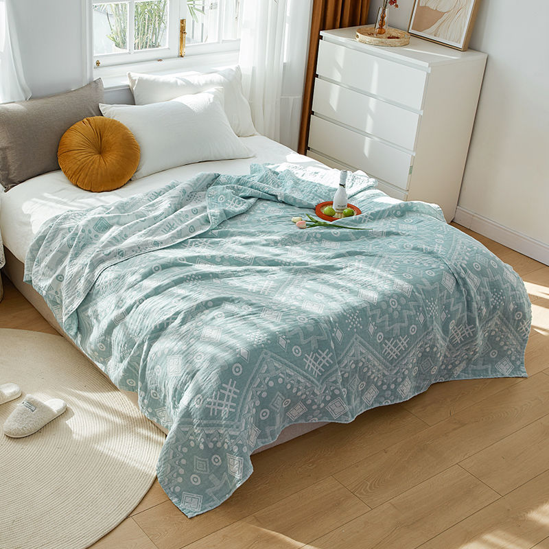 KTX-062867 Terry Quilted Soft Cotton Quilt in Various Colors and Patterns - Double Thin Design, 150cm x 200cm, 200cm x 230cm