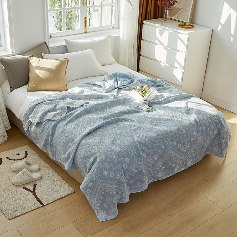 KTX-062867 Terry Quilted Soft Cotton Quilt in Various Colors and Patterns - Double Thin Design, 150cm x 200cm, 200cm x 230cm