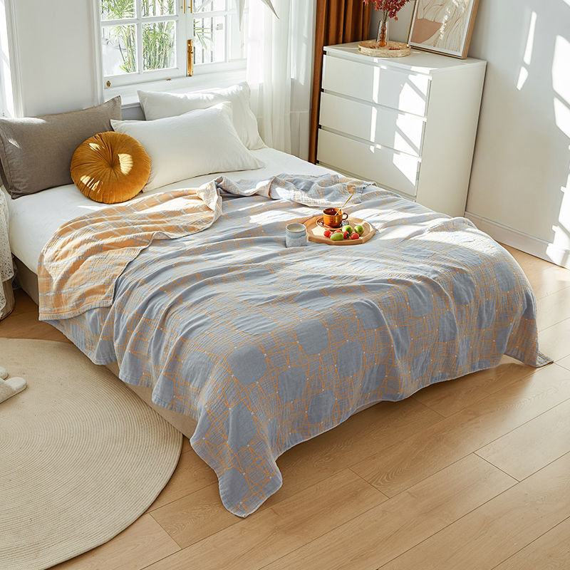 KTX-062867 Terry Quilted Soft Cotton Quilt in Various Colors and Patterns - Double Thin Design, 150cm x 200cm, 200cm x 230cm