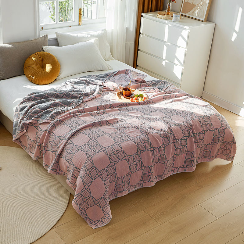 KTX-062867 Terry Quilted Soft Cotton Quilt in Various Colors and Patterns - Double Thin Design, 150cm x 200cm, 200cm x 230cm