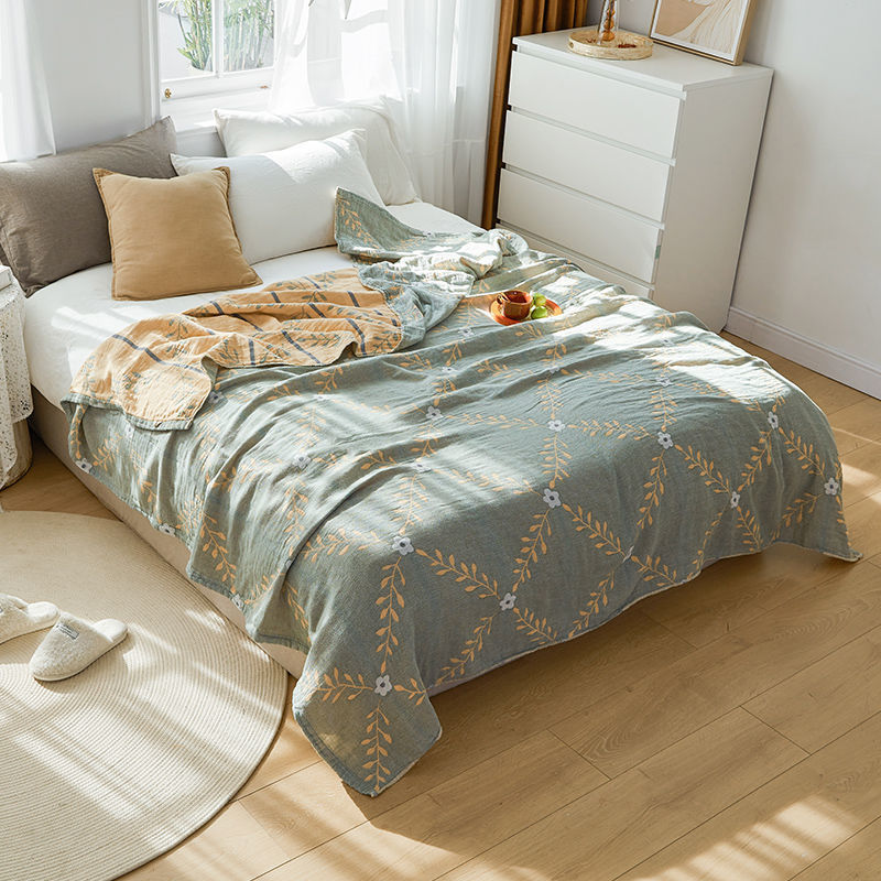 KTX-062867 Terry Quilted Soft Cotton Quilt in Various Colors and Patterns - Double Thin Design, 150cm x 200cm, 200cm x 230cm