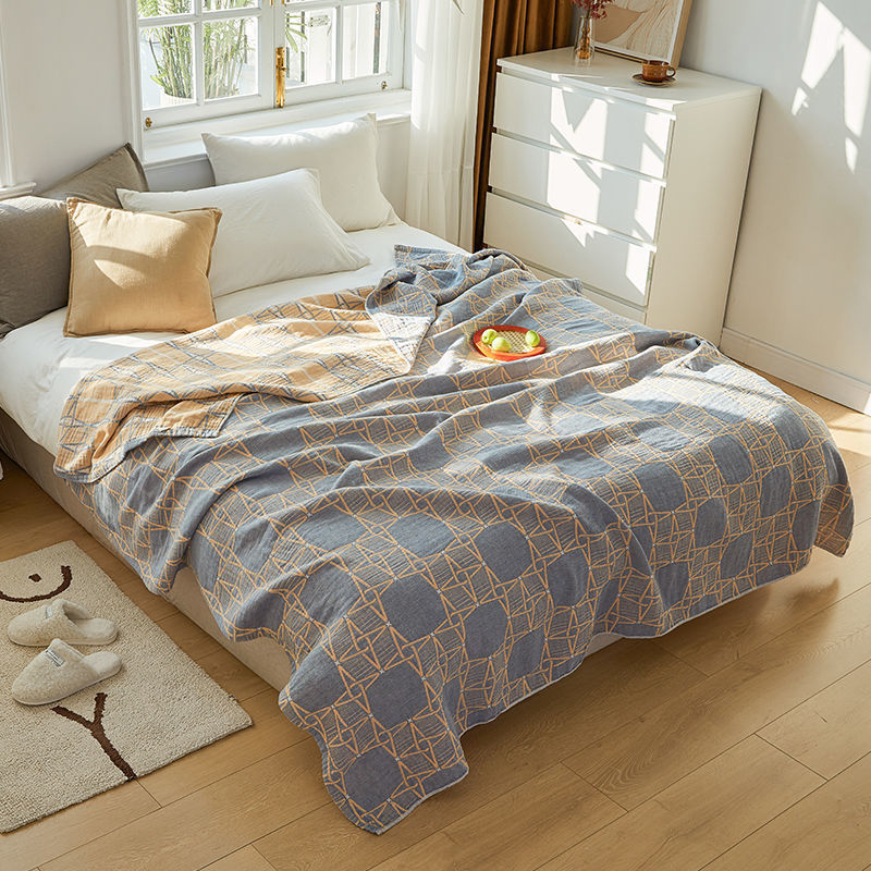 KTX-062867 Terry Quilted Soft Cotton Quilt in Various Colors and Patterns - Double Thin Design, 150cm x 200cm, 200cm x 230cm