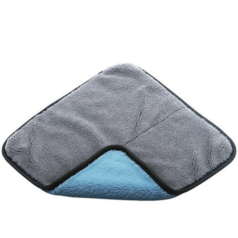 KTX-063763 Coral Fleece Car Wipe in Blue, Orange, Yellow - 45x38CM