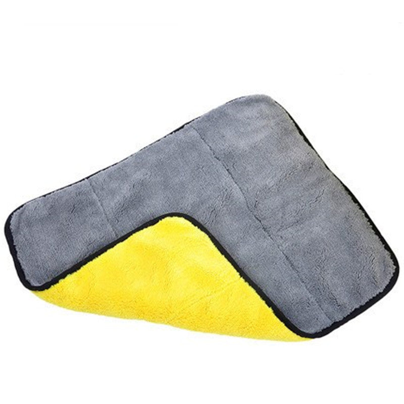 KTX-063763 Coral Fleece Car Wipe in Blue, Orange, Yellow - 45x38CM