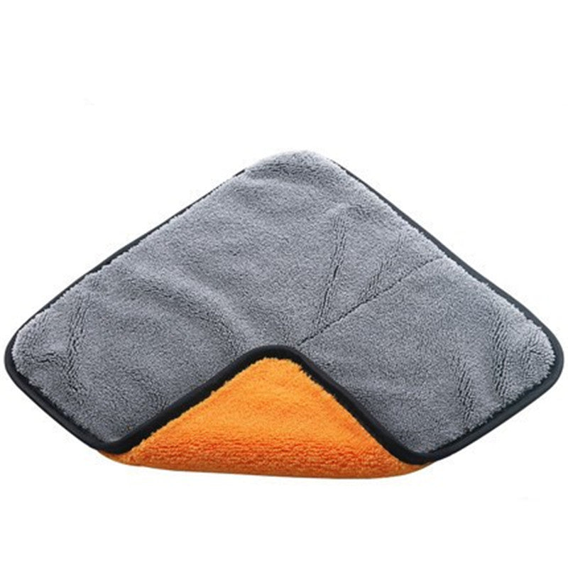 KTX-063763 Coral Fleece Car Wipe in Blue, Orange, Yellow - 45x38CM