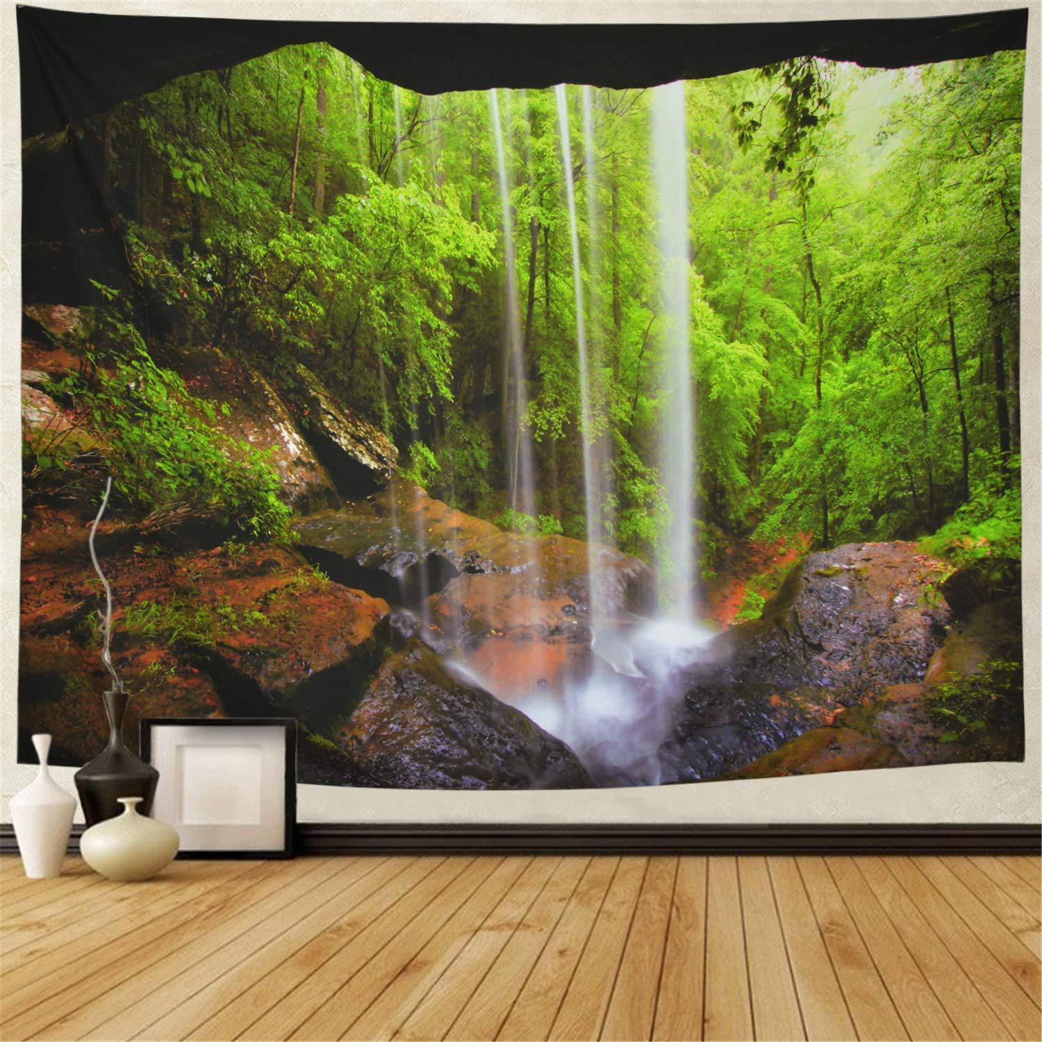 KTX-063891 Large Natural Forest Tapestry - Bohemian Wall Hanging for Home, Yoga, Picnic, and Decor