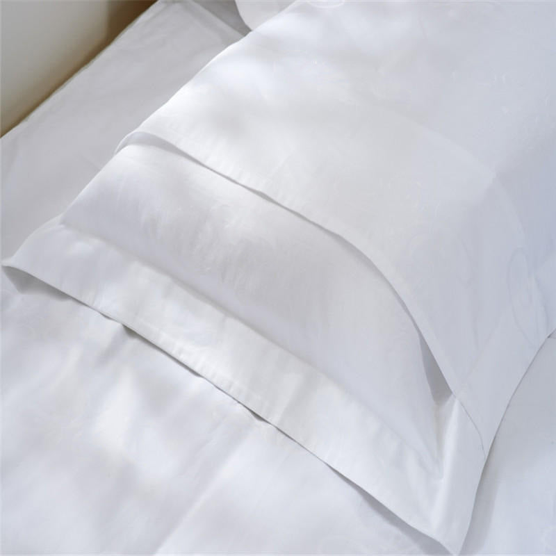 KTX-065107 Pure White Brushed Cloth Four-Piece Bedding Quilt Cover Set