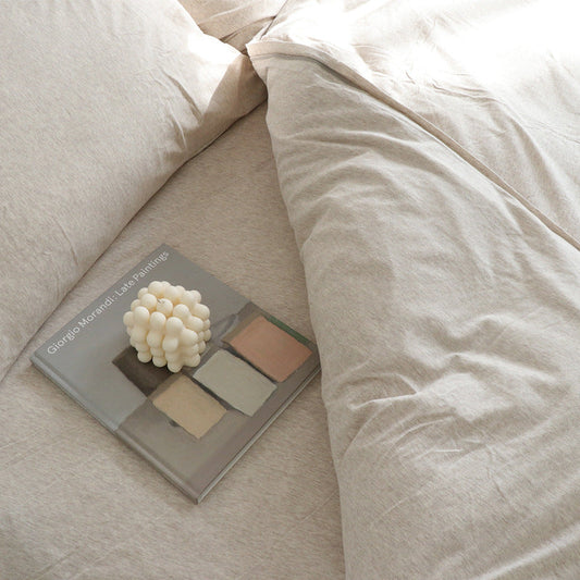 KTX-065171 Four-Piece Super Soft Cotton Knitted Bedding Set, Eco-Friendly and Skin-Friendly for 1.5m Beds