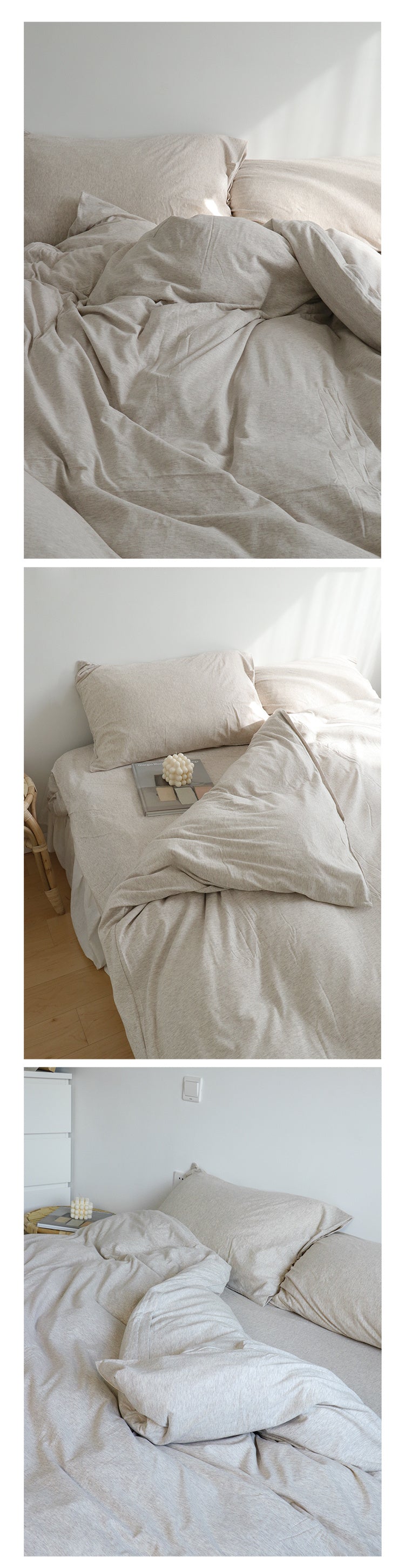 KTX-065171 Four-Piece Super Soft Cotton Knitted Bedding Set, Eco-Friendly and Skin-Friendly for 1.5m Beds