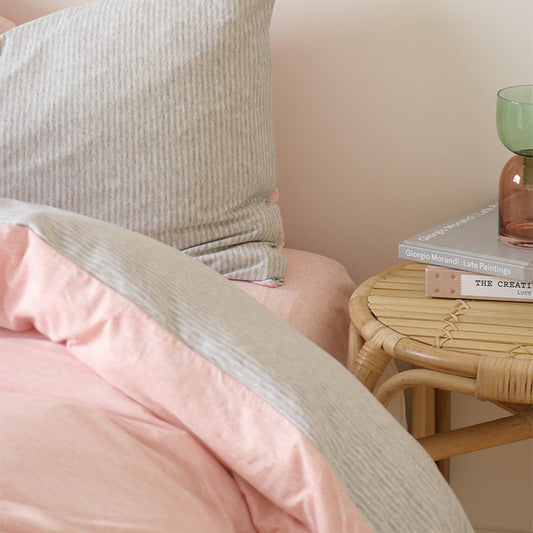 KTX-065171 Four-Piece Super Soft Cotton Knitted Bedding Set, Eco-Friendly and Skin-Friendly for 1.5m Beds