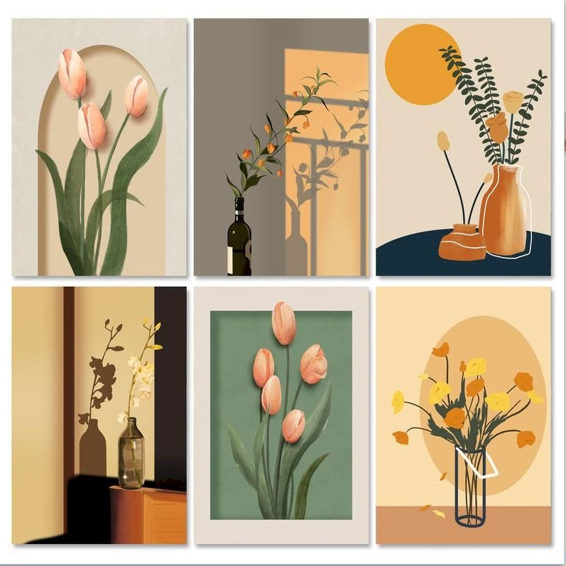 KTX-069715 Frameless Digital Oil Painting on Linen – Hand-Drawn Artwork Set