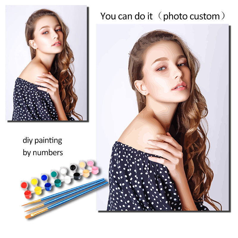 KTX-069715 Frameless Digital Oil Painting on Linen – Hand-Drawn Artwork Set