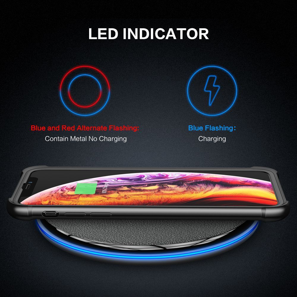 KTX-069843 Ultra-Light Portable Wireless Mobile Phone Charger in Black