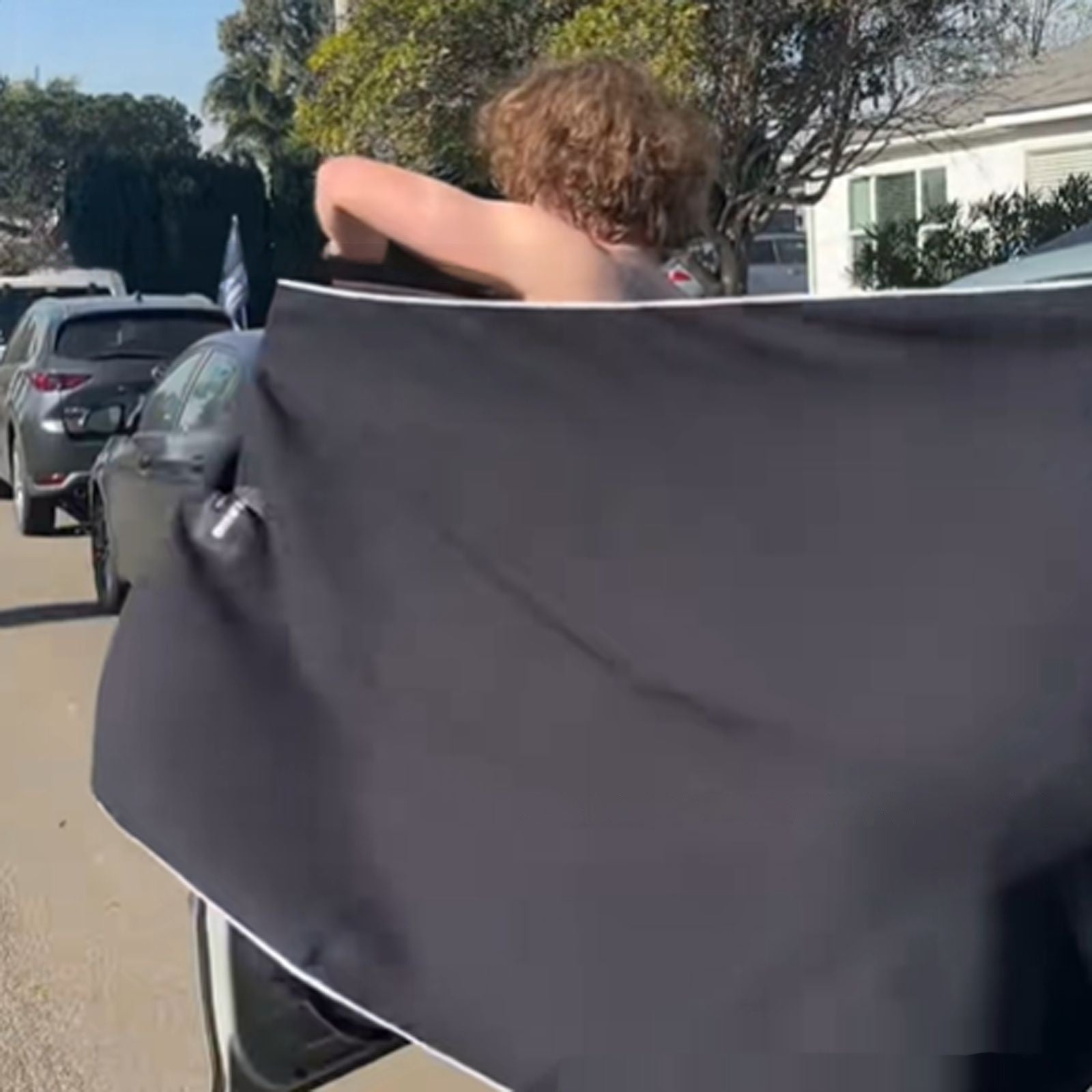 KTX-070355 Magnetic Nylon Bath Towel for Outdoor and Beach Use - Available in Black Gray, Army Green, and White