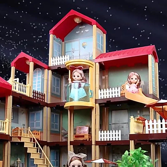 KTX-071187 3D DIY Miniature Dollhouse Model with LED Light - Kids Furniture Craft Puzzle for Ages 6+