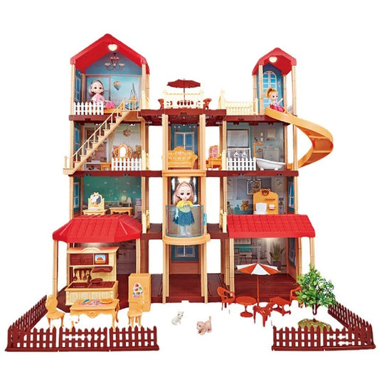 KTX-071187 3D DIY Miniature Dollhouse Model with LED Light - Kids Furniture Craft Puzzle for Ages 6+