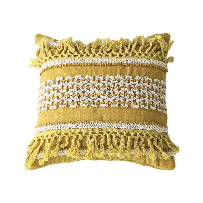 KTX-071379 Bohemian Ethnic Style Handmade Embroidery Cushion Cover for Home Sofa Decoration