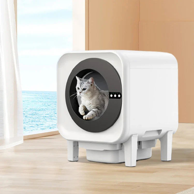 KTX-071379 Smart Automatic Cat Litter Box with Extra-Large 75L Capacity and Infrared Sensors for Easy Cleaning
