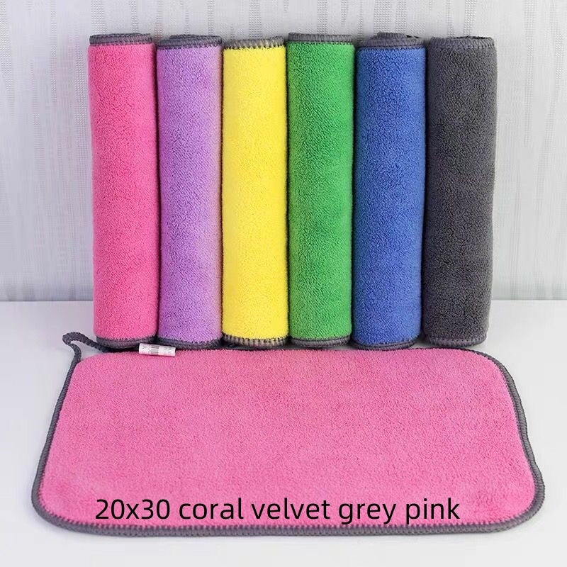 KTX-071507 Thick Microfiber Absorbent Cleaning Rags for Streak-Free Glass Shine