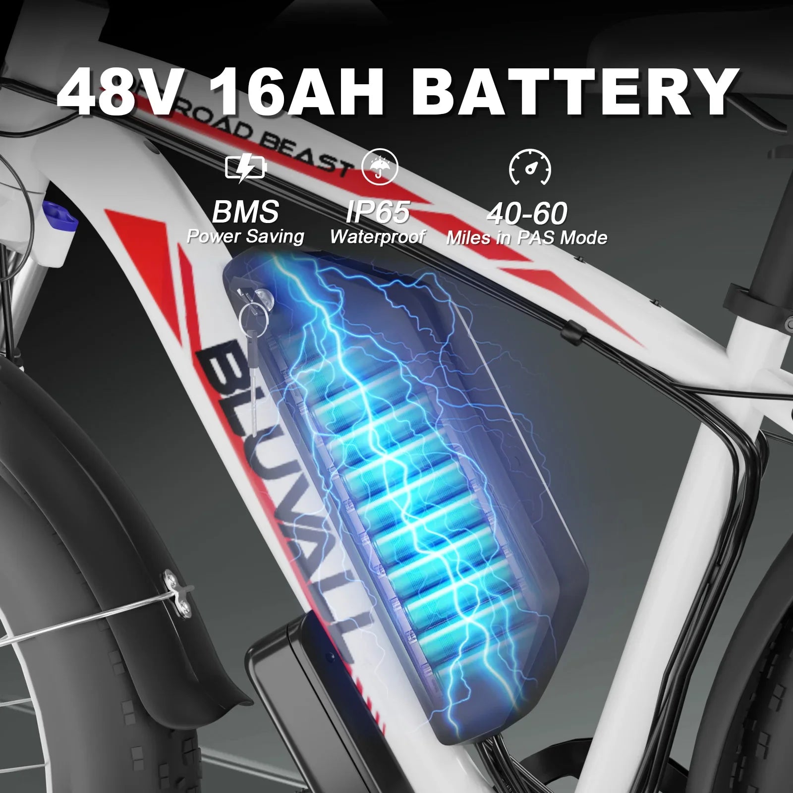 KTX-071635 26" 4.0 Fat Tire Electric Bike with 1000W Motor, 48V Lithium Battery, 7-Speed Gears, and Hydraulic Disc Brakes