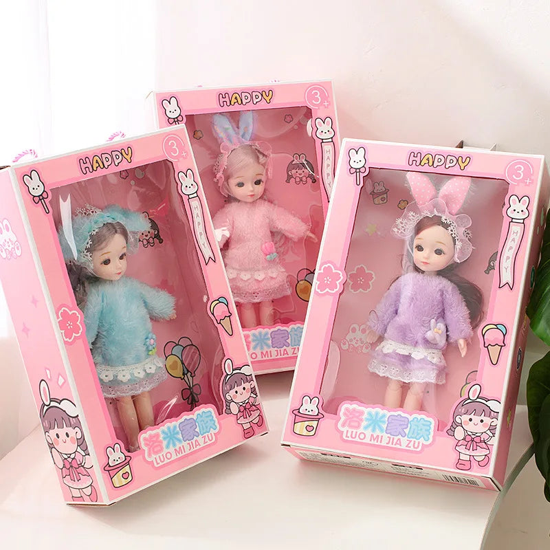 KTX-071763 Fantasy Princess Doll Set for Kids - Multi-Style Playhouse Toy Gift Box