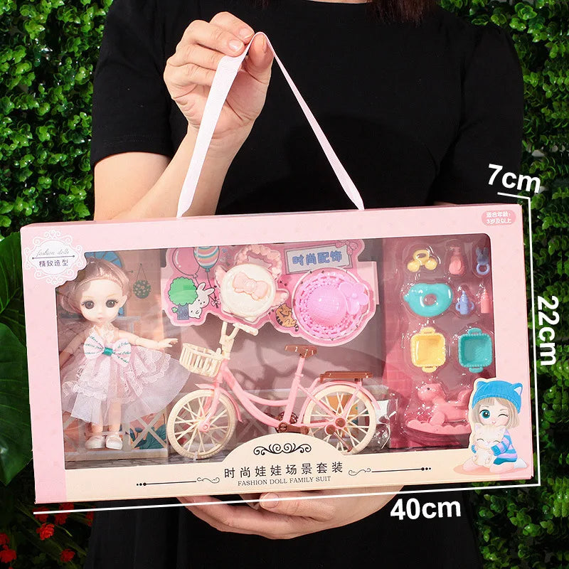 KTX-071763 Fantasy Princess Doll Set for Kids - Multi-Style Playhouse Toy Gift Box