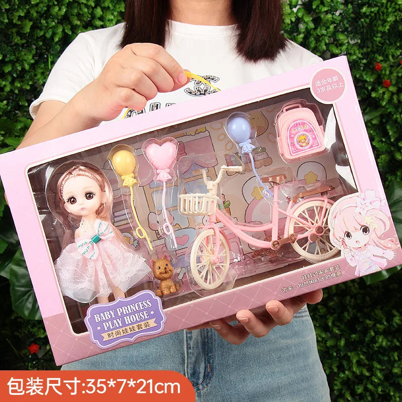 KTX-071763 Fantasy Princess Doll Set for Kids - Multi-Style Playhouse Toy Gift Box