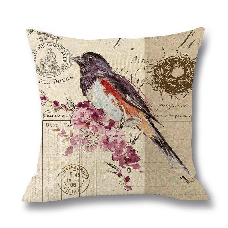 KTX-071763 Linen Throw Pillow Cover - 45x45cm Decorative Cushion Case